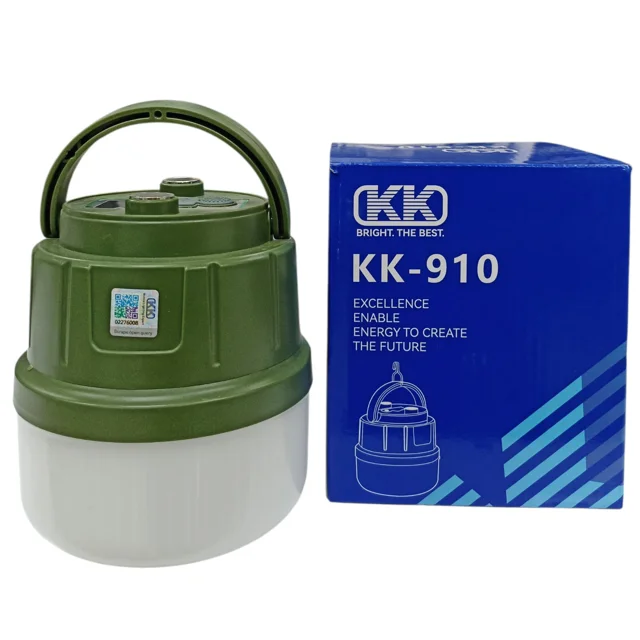چراغ شارژی کمپینگ و پاوربانک 50 وات مدل KK-910 مگنت دار با نمایشگر دیجیتالی