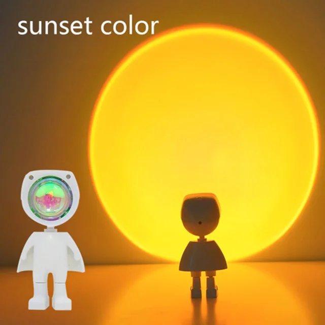 چراغ خواب SUNSET آدم فضایی با طرح غروب آفتاب مدل KW03